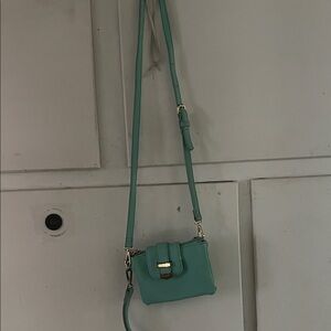 Mint Crossbody Bag with Gold Hardware